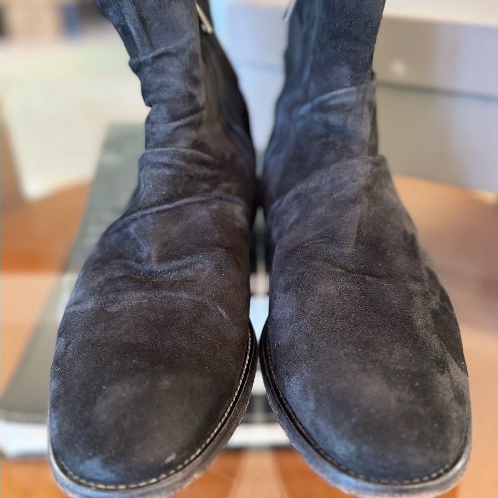 John Varvatos Morrison Sharpei Men's Black Suede Ankle Boots Size 11 - Picture 2 of 14